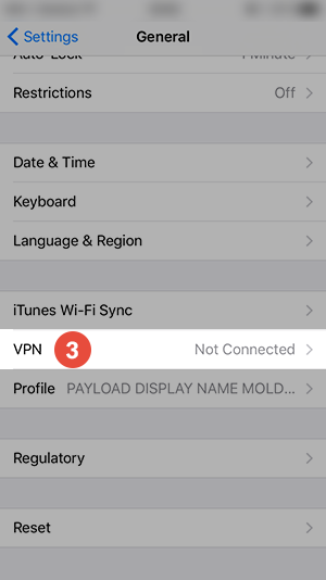 How to set up L2TP VPN on iPhone: Step 3