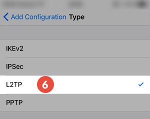 How to set up L2TP VPN on iPhone: Step 6